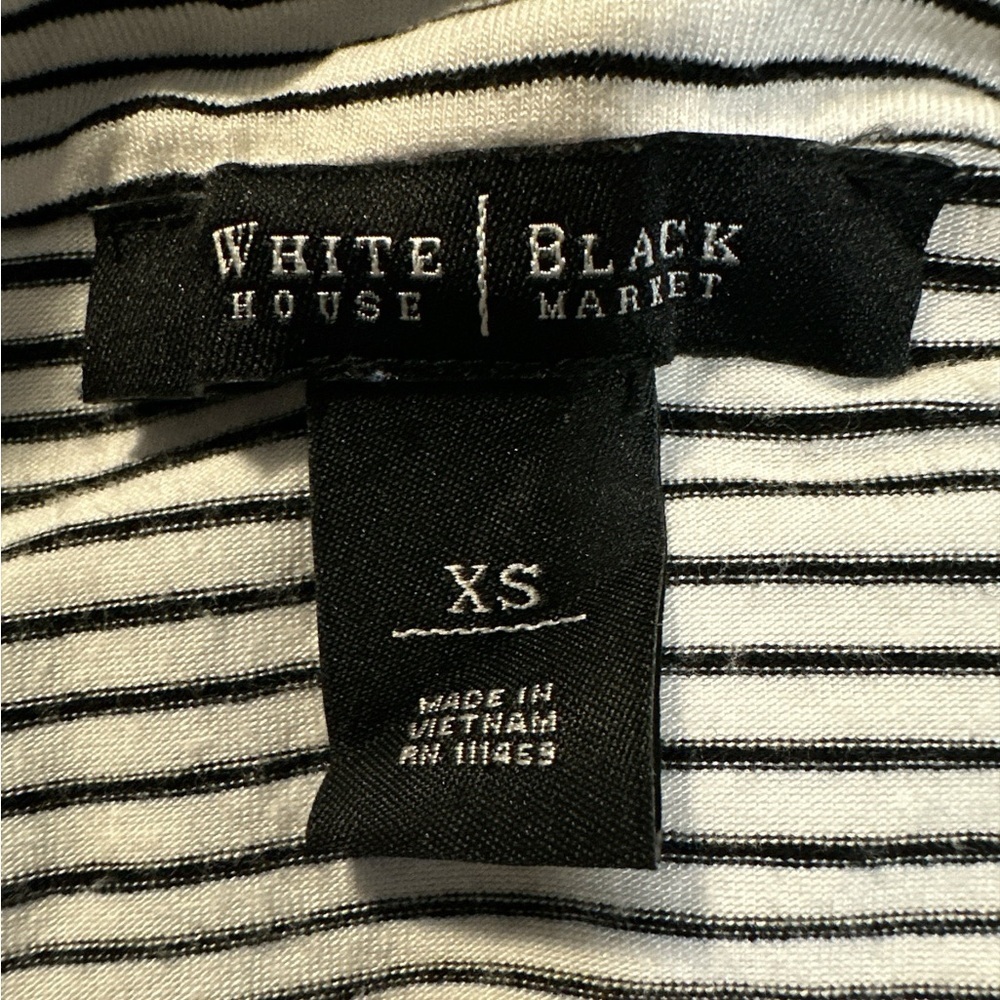 White House Black Market Black and White Striped Top - Picture 5 of 6
